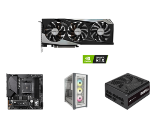 GIGABYTE Gaming OC PRO GeForce RTX 3060 Ti 8GB GDDR6 PCI Express 4.0 ATX Video Card GV-N306TGAMINGOC PRO-8GD (rev. 3.0) (LHR) and GIGABYTE B550M AORUS PRO AM4 AMD B550 Micro-ATX Motherboard with Dual M.2 SATA 6Gb/s USB 3.2 Gen 2 PCIe 4.0 an