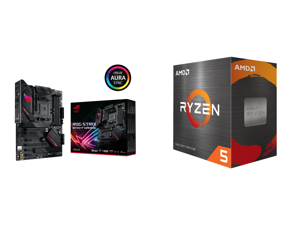 ASUS ROG STRIX B550-F GAMING AM4 ATX AMD Motherboard and AMD Ryzen 5 5600X - Ryzen 5 5000 Series Vermeer (Zen 3) 6-Core 3.7 GHz Socket AM4 65W Desktop Processor - 100-100000065BOX