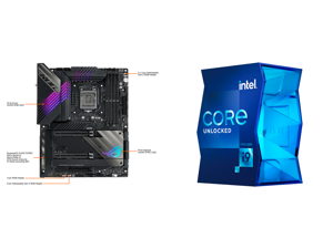ASUS ROG MAXIMUS XIII HERO LGA 1200 ATX Intel Motherboard and Intel Core i9-11900K - Core i9 11th Gen Rocket Lake 8-Core 3.5 GHz LGA 1200 125W Intel UHD Graphics 750 Desktop Processor - BX8070811900K