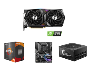 MSI Gaming GeForce RTX 3060 12GB GDDR6 PCI Express 4.0 Video Card RTX 3060 Gaming X 12G and AMD Ryzen 5 5600X - Ryzen 5 5000 Series Vermeer (Zen 3) 6-Core 3.7 GHz Socket AM4 65W Desktop Processor - 100-100000065BOX and MSI MAG B550 TOMAHAWK