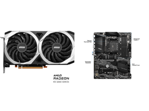 MSI Mech Radeon RX 6600 XT 8GB GDDR6 PCI Express 4.0 ATX Video Card RX 6600 XT MECH 2X 8G OC and MSI PRO B550-A PRO AM4 AMD B550 SATA 6Gb/s ATX AMD Motherboard