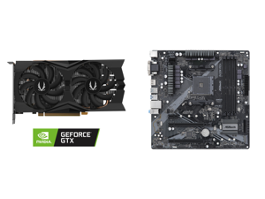 ZOTAC GAMING GeForce GTX 1660 6GB GDDR5 192-bit Gaming Graphics Card Super Compact ZT-T16600K-10M and ASRock B450M PRO4 R2.0 AM4 AMD Promontory B450 SATA 6Gb/s Micro ATX AMD Motherboard