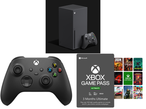 Microsoft Xbox Series X and Xbox Core Controller - Carbon Black and Xbox Game Pass Ultimate: 3 Month Membership US [Digital Code]