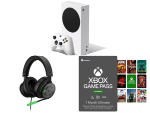 Microsoft Xbox Series S and Xbox Stereo Headset - 20th Anniversary Special Edition for Xbox Series X|S PC and Xbox Game Pass Ultimate: 1 Month Membership US [Digital Code]