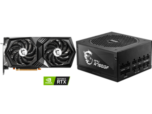 MSI Gaming GeForce RTX 3050 8GB GDDR6 Video Card RTX 3050 Gaming X 8G and MSI MPG A750GF 750 W ATX 80 PLUS GOLD Certified Full Modular Active PFC Power Supply
