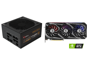 Rosewill Hive Series 850W Full Modular Gaming Power Supply 80 PLUS Bronze Certified Single +12V Rail SLI CrossFire Ready - Hive-850s and ASUS ROG Strix NVIDIA GeForce RTX 3080 OC Edition Gaming Graphics Card (PCIe 4.0 12GB GDDR6X LHR HDMI 2