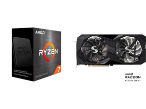 AMD Ryzen 7 5700X - Ryzen 7 5000 Series 8-Core Socket AM4 65W Desktop Processor - 100-100000926WOF and ASRock Challenger D Radeon RX 6600 XT Video Card RX6600XT CLD 8GO