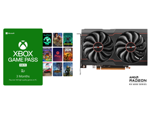 PC Game Pass - 3 Month Membership US [Digital Code] and SAPPHIRE PULSE Radeon RX 6500 XT Video Card 11314-01-20G