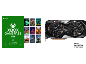 PC Game Pass - 3 Month Membership US [Digital Code] and ASRock Radeon RX 6700 XT Challenger D Gaming Graphic Card 12GB GDDR6 VRAM AMD RDNA2 (RX6700XT CLD 12G)