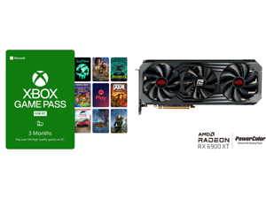 PC Game Pass - 3 Month Membership US [Digital Code] and PowerColor Red Devil AMD Radeon RX 6900 XT Gaming Graphics Card with 16GB GDDR6 Memory Powered by AMD RDNA 2 Raytracing PCI Express 4.0 HDMI 2.1 AMD Infinity Cache AXRX 6900XT 16GBD6-3