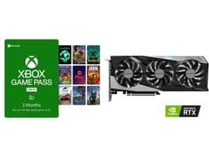 PC Game Pass - 3 Month Membership US [Digital Code] and GIGABYTE GeForce RTX 3050 GAMING OC 8G Graphics Card 3x WINDFORCE Fans 8GB GDDR6 128-bit GDDR6 GV-N3050GAMING OC-8GD Video Card