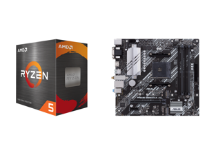 AMD Ryzen 5 5600X - Ryzen 5 5000 Series Vermeer (Zen 3) 6-Core 3.7 GHz Socket AM4 65W Desktop Processor - 100-100000065BOX and ASUS PRIME B550M-A AC AM4 AMD B550 SATA 6Gb/s Micro ATX AMD Motherboard