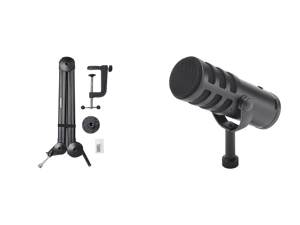 Samson MBA28 Microphone Boom Arm 28" and Samson Q9U XLR/USB Dynamic Broadcast Microphone