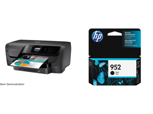 HP OfficeJet Pro 8210 Wireless Colour Inkjet Printer and HP F6U15AN#140 952 Original Ink Cartridge Black