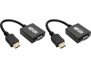 2 x 6IN HDMI TO VGA ADAPTER AUDIO