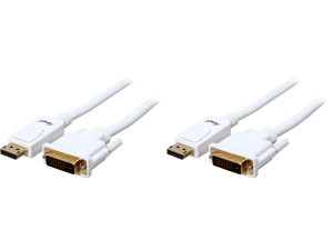 2 x Rosewill RCDC-14006 6 ft. 28AWG DisplayPort to DVI cable