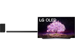 LG SN10YG 5.1.2 CH 570W High Res Audio Sound Bar with Dolby Atmos and Google Assistant Built-in Black and LG OLED65C1PUB 4K Smart OLED TV w/ AI ThinQ (2021)