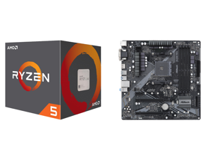 AMD Ryzen 5 4500 - Ryzen 5 4000 Series 6-Core Socket AM4 65W Desktop Processor - 100-100000644BOX and ASRock B450M PRO4 R2.0 AM4 AMD Promontory B450 SATA 6Gb/s Micro ATX AMD Motherboard