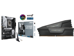 ASUS Prime Z690-P WiFi LGA 1700 Intel 12th Gen ATX Motherboard- PCIe 5.0 DDR5 14+1 Power Stages 3x M.2 WiFi 6 Bluetooth v5.2 2.5Gb LAN Front Panel USB 3.2 Gen 1 Type-C Thunderbolt 4 Support and CORSAIR Vengeance 32GB (2 x 16GB) 288-Pin PC R
