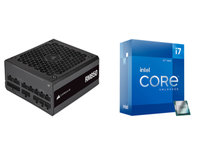CORSAIR RM850 CP-9020235-NA 850 W Power Supply and Intel Core i7-12700K - Core i7 12th Gen Alder Lake 12-Core (8P+4E) 3.6 GHz LGA 1700 125W Intel UHD Graphics 770 Desktop Processor - BX8071512700K