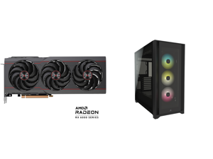 Sapphire Pulse AMD RADEON RX 6800 GAMING GRAPHICS CARD WITH 16GB GDDR6 AMD RDNA 2 (11305-02-20G) and Corsair iCUE 5000X RGB Tempered Glass Mid-Tower ATX PC Smart Case Black CC-9011212-WW