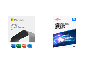 Microsoft Home & Business + Bitdefender Internet Security (1 Year Subscription)