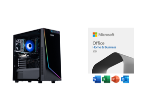 ABS Master Gaming PC - Intel i7 10700F - GeForce RTX 3060 - 16GB (2x8GB) DDR4 3200MHz - 1TB M.2 NVMe SSD and Microsoft Office Home Business 2021 | One time purchase 1 device | Windows 10 Windows 11 PC/Mac Download