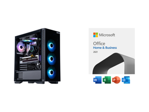 ABS Gladiator Gaming PC - Intel i7 12700KF - GeForce RTX 3070 Ti - 16GB DDR4 3000MHz - 1TB M.2 NVMe SSD and Microsoft Office Home Business 2021 | One time purchase 1 device | Windows 10 Windows 11 PC/Mac Download