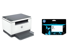 HP Laserjet MFP M234dwe AIO Wireless Black White Printer 6GW99E and HP 72 High Yield Ink Cartridge - Gray