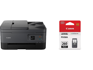 Canon PIXMA TR7020 Wireless All-In-One Inkjet Printer - Black (4460C003) and Canon PG-260 Amr