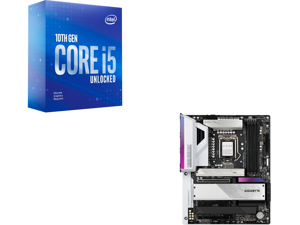Intel Core i5-10600KF - Core i5 10th Gen Comet Lake 6-Core 4.1 GHz LGA 1200 125W Desktop Processor - BX8070110600KF and GIGABYTE Z590 VISION G LGA 1200 Intel Z590 ATX Motherboard with 4 x M.2 PCIe 4.0 USB 3.2 Gen2X2 Type-C 2.5GbE LAN