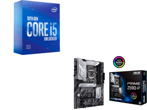Intel Core i5-10600KF - Core i5 10th Gen Comet Lake 6-Core 4.1 GHz LGA 1200 125W Desktop Processor - BX8070110600KF and ASUS PRIME Z590-P LGA 1200 Intel Z590 SATA 6Gb/s ATX Intel Motherboard