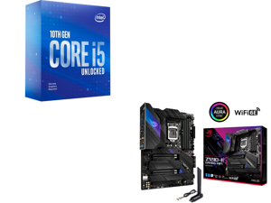 Intel Core i5-10600KF - Core i5 10th Gen Comet Lake 6-Core 4.1 GHz LGA 1200 125W Desktop Processor - BX8070110600KF and ASUS ROG STRIX Z590-E GAMING WIFI LGA 1200 Intel Z590 SATA 6Gb/s ATX Intel Motherboard