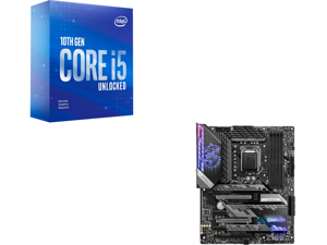 Intel Core i5-10600KF - Core i5 10th Gen Comet Lake 6-Core 4.1 GHz LGA 1200 125W Desktop Processor - BX8070110600KF and MSI MPG Z590 GAMING CARBON WIFI LGA 1200 Intel Z590 SATA 6Gb/s ATX Intel Motherboard