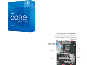Intel Core i5-11600K - Core i5 11th Gen Rocket Lake 6-Core 3.9 GHz LGA 1200 125W Intel UHD Graphics 750 Desktop Processor - BX8070811600K and ASUS ROG STRIX Z590-A GAMING WIFI II LGA 1200 Intel Z590 SATA 6Gb/s ATX Intel Motherboard