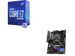 Intel Core i7 10th Gen - Core i7-10700K Comet Lake 8-Core 3.8 GHz LGA 1200 125W Desktop Processor w/ Intel UHD Graphics 630 and MSI MAG Z490 TOMAHAWK LGA 1200 Intel Z490 SATA 6Gb/s ATX Intel Motherboard