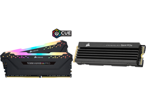CORSAIR Vengeance RGB Pro 32GB (2 x 16GB) PC4-28800 3600MHz DDR4 Memory + Corsair MP600 1TB Internal Solid State Drive