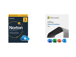 Microsoft Home & Business + Norton Secure VPN (1 Year Subscription)