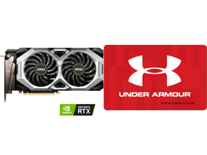 MSI Ventus GeForce RTX 2060 Video Card RTX 2060 VENTUS GP 12G OC and Under Armour $25 Gift Card (Email Delivery)