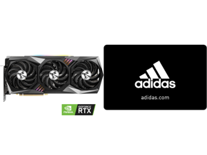 MSI Gaming GeForce RTX 3090 24GB GDDR6X PCI Express 4.0 SLI Support Video Card RTX 3090 GAMING X TRIO 24G and adidas $25 Gift Card (Email Delivery)