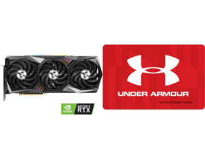 MSI Gaming GeForce RTX 3090 24GB GDDR6X PCI Express 4.0 SLI Support Video Card RTX 3090 GAMING X TRIO 24G and Under Armour $25 Gift Card (Email Delivery)