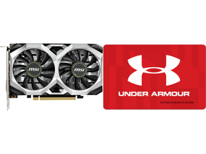 MSI Ventus GeForce GTX 1650 Video Card GTX 1650 D6 VENTUS XS and Under Armour $25 Gift Card (Email Delivery)
