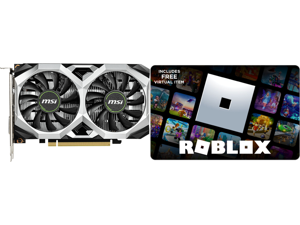 MSI Ventus GeForce GTX 1650 Video Card GTX 1650 D6 VENTUS XS and Roblox $25 Gift Card (Email Delivery)
