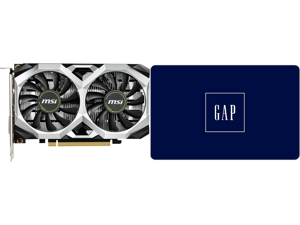 MSI Ventus GeForce GTX 1650 Video Card GTX 1650 D6 VENTUS XS and GAP $25 Gift Card (Email Delivery)