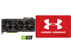 ASUS TUF Gaming GeForce RTX 3070 V2 OC Edition 8GB GDDR6 PCI Express 4.0 Video Card TUF-RTX3070-O8G-V2-GAMING (LHR) and Under Armour $25 Gift Card (Email Delivery)