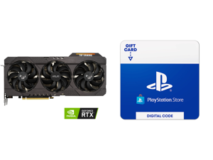 ASUS TUF Gaming GeForce RTX 3070 V2 OC Edition 8GB GDDR6 PCI Express 4.0 Video Card TUF-RTX3070-O8G-V2-GAMING (LHR) and PlayStation Store $25 Gift Card (Email Delivery)