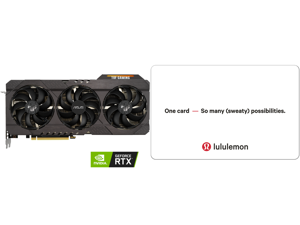 ASUS TUF Gaming GeForce RTX 3070 V2 OC Edition 8GB GDDR6 PCI Express 4.0 Video Card TUF-RTX3070-O8G-V2-GAMING (LHR) and Lululemon $25 Gift Card (Email Delivery)