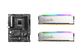 MSI PRO Z690-A DDR5 LGA 1700 Intel Z690 SATA 6Gb/s ATX Intel Motherboard and OLOy Blade RGB 16GB (2 x 8GB) 288-Pin PC RAM DDR5 5600 (PC5 44800) Intel XMP 3.0 Desktop Memory Model ND5U0856360BRSDE