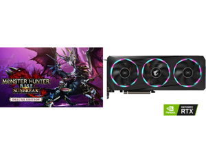 Monster Hunter Rise: Sunbreak Deluxe Edition - PC [Online Game Code] and GIGABYTE AORUS GeForce RTX 3050 ELITE 8G Graphics Card 3x WINDFORCE Fans 8GB 128-bit GDDR6 GV-N3050AORUS E-8GD Video Card