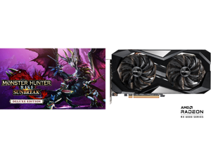 Monster Hunter Rise: Sunbreak Deluxe Edition - PC [Online Game Code] and ASRock Radeon RX 6700 XT Challenger D Gaming Graphic Card 12GB GDDR6 VRAM AMD RDNA2 (RX6700XT CLD 12G)